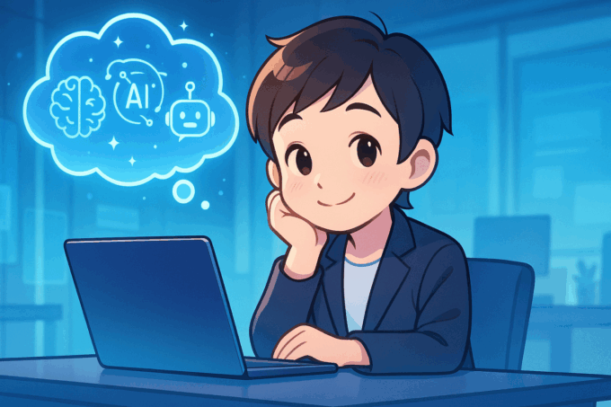 AIを活用する男性